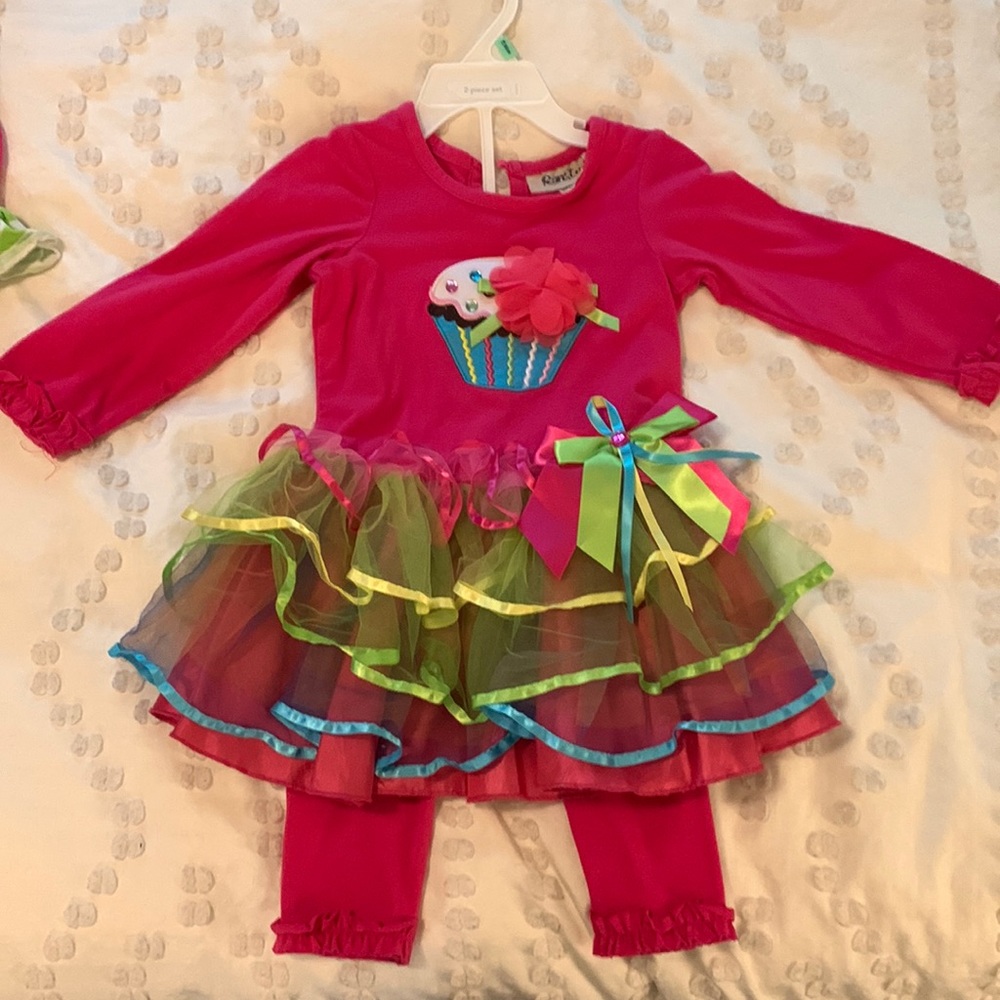 Girls Birthday outfit- long sleeve top and pants